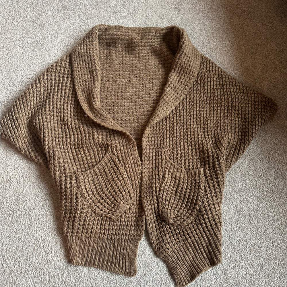 Medium / large  Chunky Knit Brown Cardigan MEDIUM /LARGE